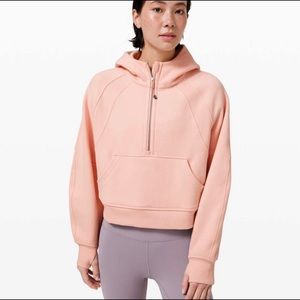 Lululemon 1/2 zip oversized scuba. XS/S. Pink Mist